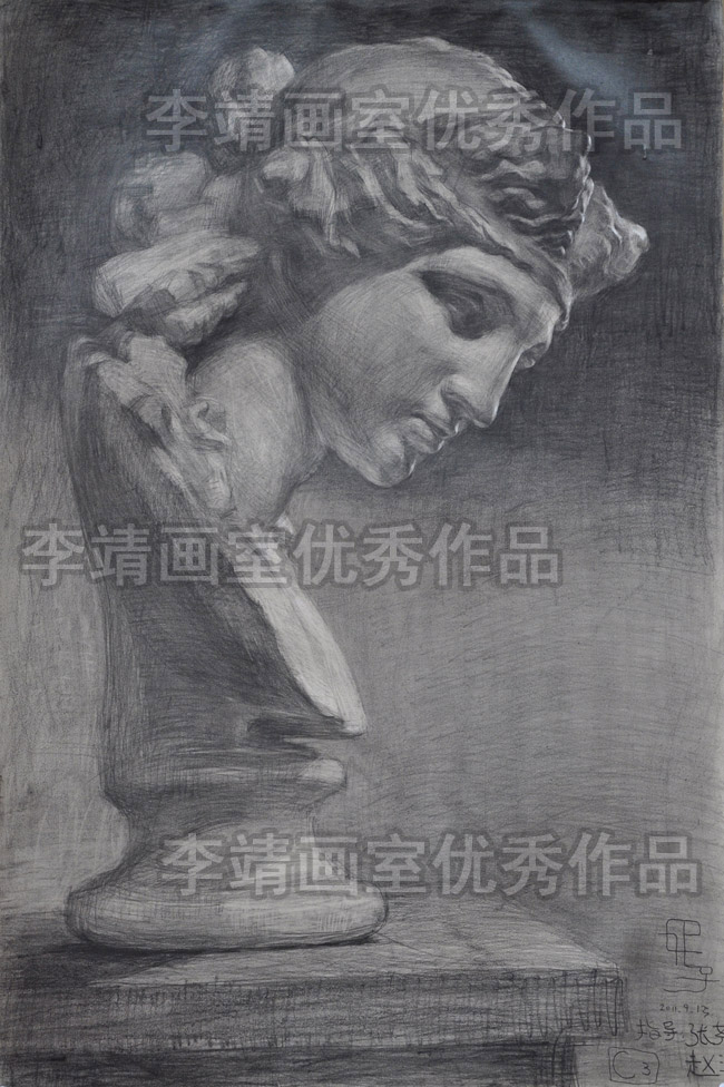 北京李靖画室优秀美术素描作品42