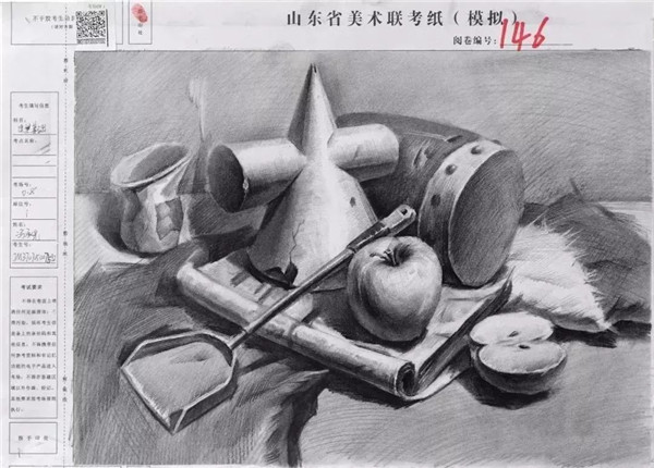 2020届全国24省模拟联考——素描高分卷新鲜出炉,北京画室,北京美术培训     17