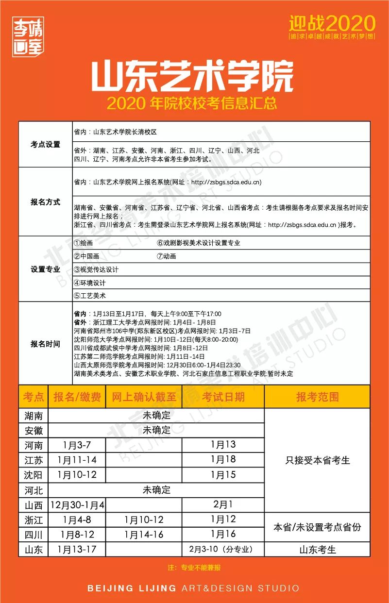 2020年院校校考信息汇总来了！,北京美术高考       14