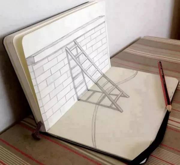 北京画室3D绘画作品，3D梯子