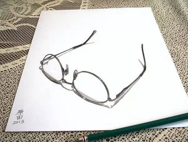 北京画室3D绘画作品，3D眼镜