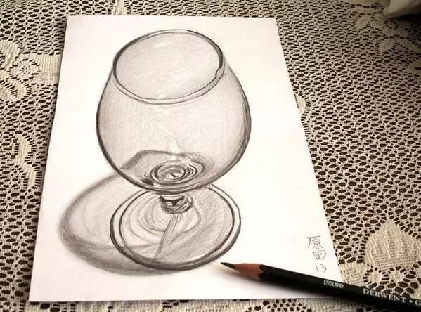 北京画室3D绘画作品，3D酒杯