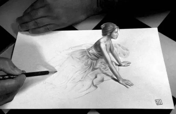 北京画室3D绘画作品，3D女孩