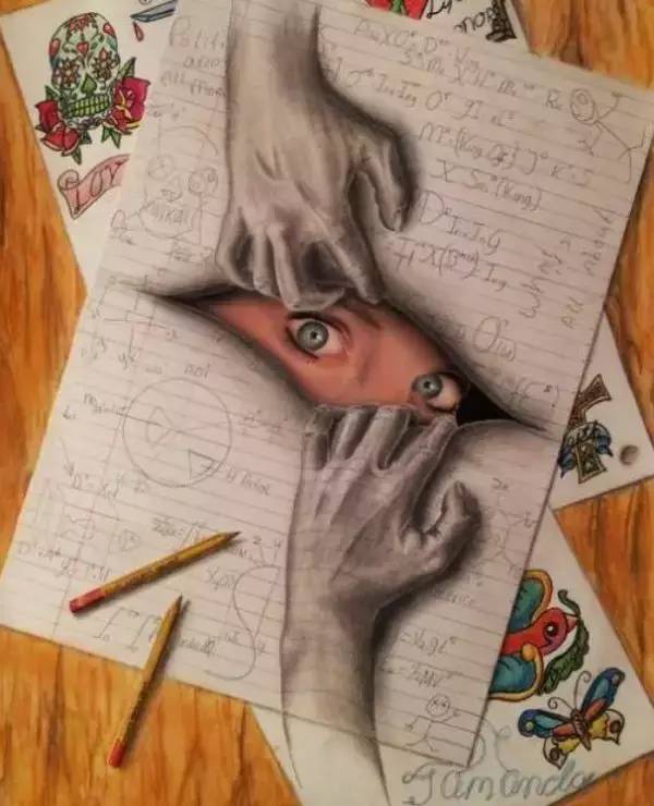 北京画室3D绘画作品，3D书中的眼神