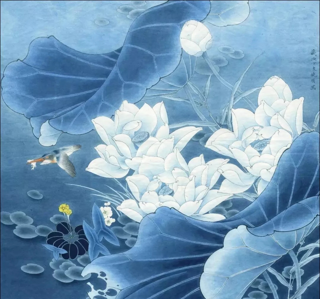 工笔莲花的绘画着色步骤,北京画室,北京美术培训画室    19
