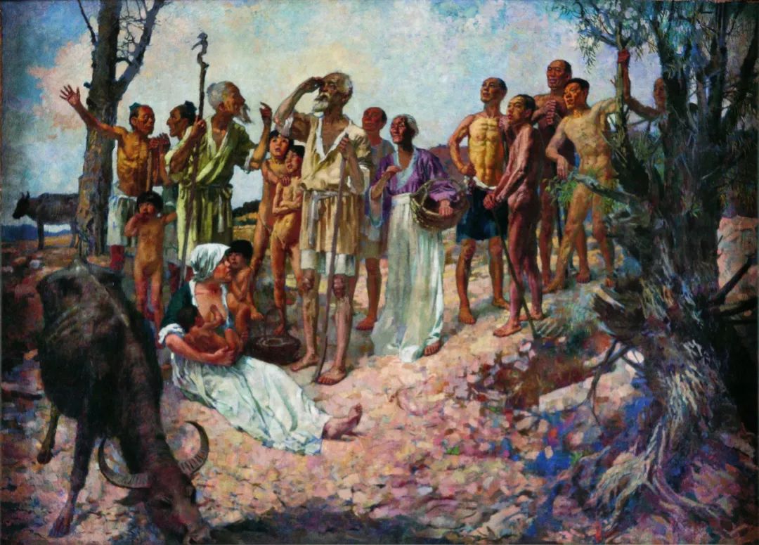 《田横五百士》1928-1930年 197x349cm 油彩布本 徐悲鸿纪念馆藏2018