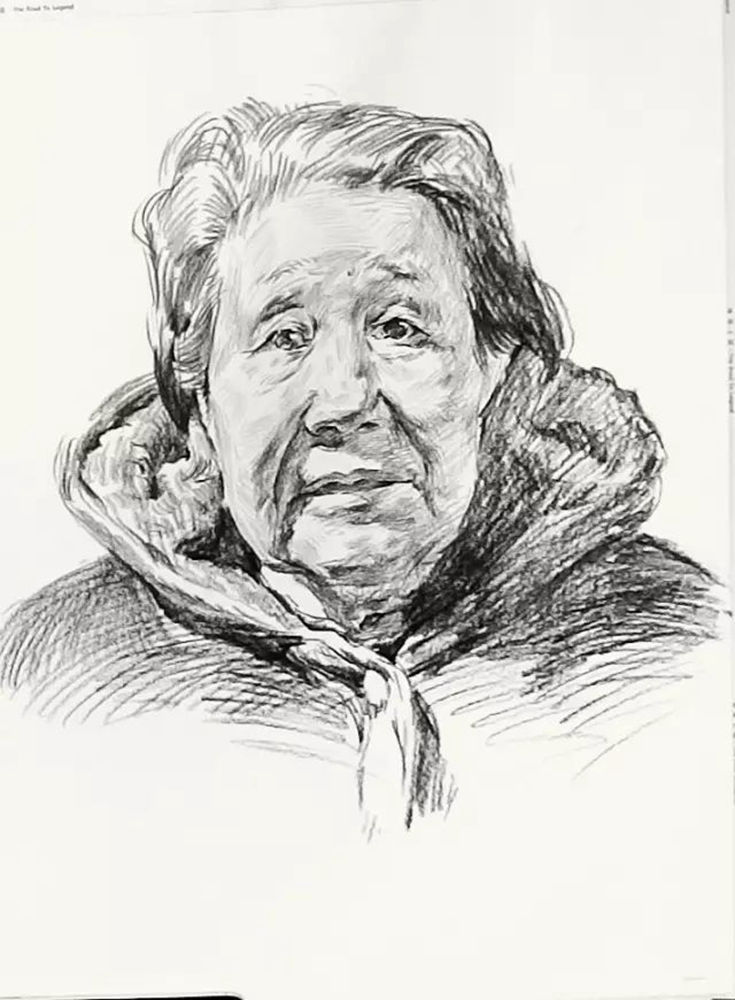 北京美术培训班教你老年女性头像写生中侧顶光的处理方法,05