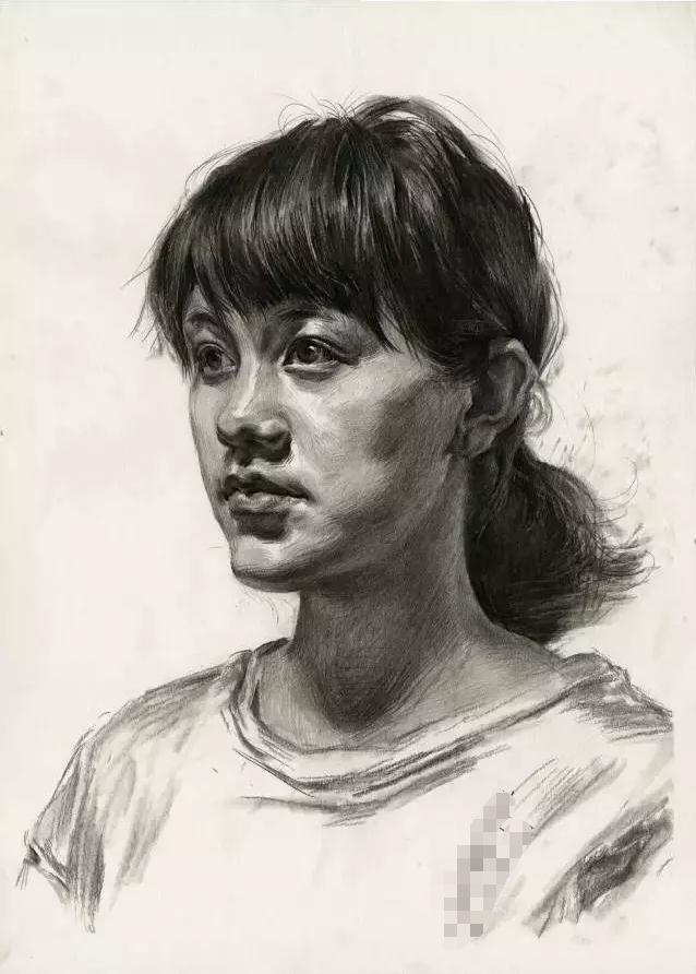 北京美术培训班素描教学｜教你画侧面带刘海女青年,01