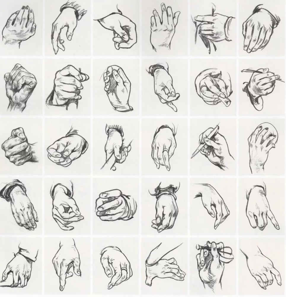 北京美术培训画室老师手把手教你如何刻画速写之手部、脚部和鞋,05