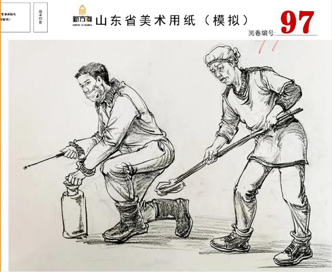 北京画室给你分享山东美术基础教学质量检测高分卷,59