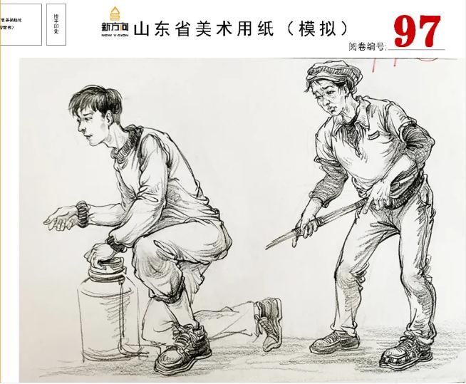北京画室给你分享山东美术基础教学质量检测高分卷,60