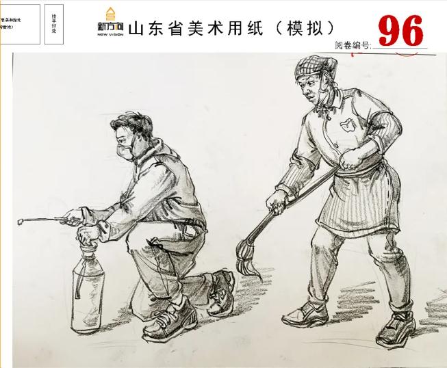 北京画室给你分享山东美术基础教学质量检测高分卷,62
