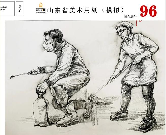 北京画室给你分享山东美术基础教学质量检测高分卷,64