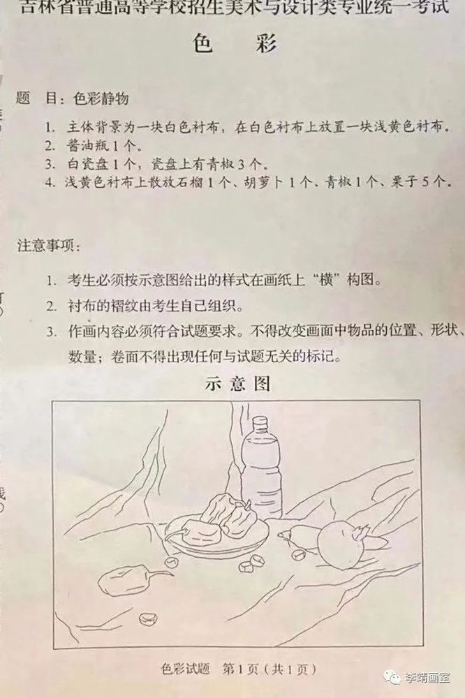 吉林联考12月19日开考！北京画室给大家内附3年联考真题,24