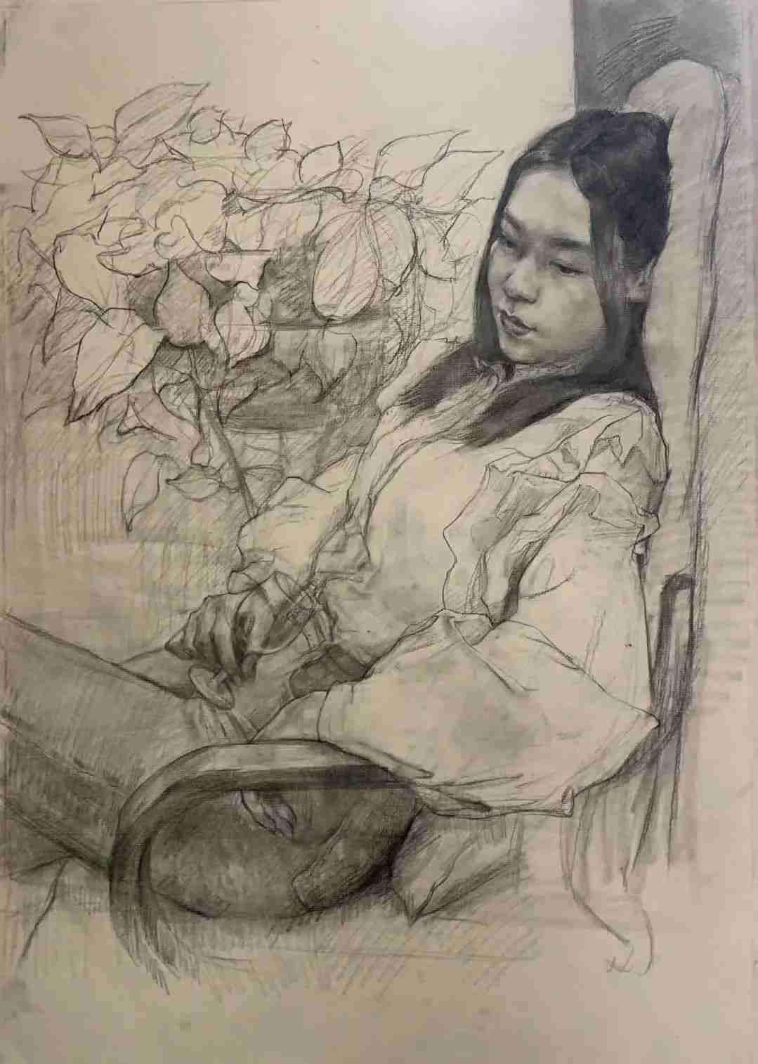西安美院又来骗我考美院！他们造型艺术专业的素描作品简直绝了！北京李靖画室11