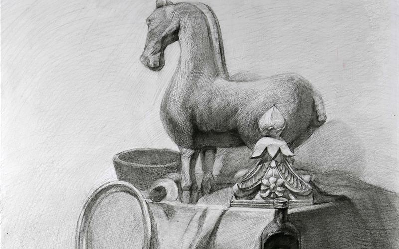 素描作品- 美术作品展示,绘画作品图片